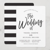 Dansende minimalistische bruiloft kaart (Voorkant / Achterkant)