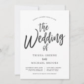 Dansende minimalistische bruiloft kaart (Voorkant)