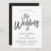 Dansende minimalistische bruiloft kaart (Voorkant / Achterkant)