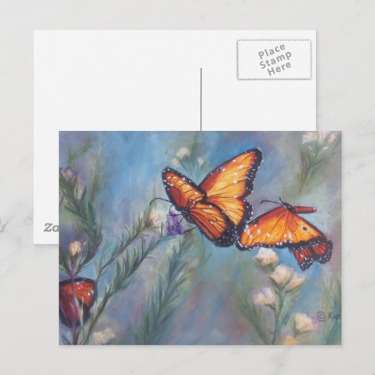 Dansende monarchen briefkaart (Voorkant / Achterkant)