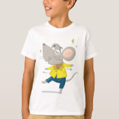 Dansende muis in geel T-shirt (Voorkant)