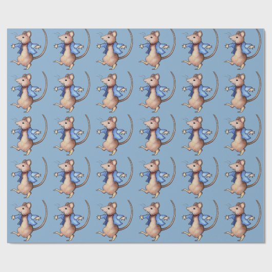 Dansende muis, mijn kunst, na Beatrix Potter Cadeaupapier (Vlak)