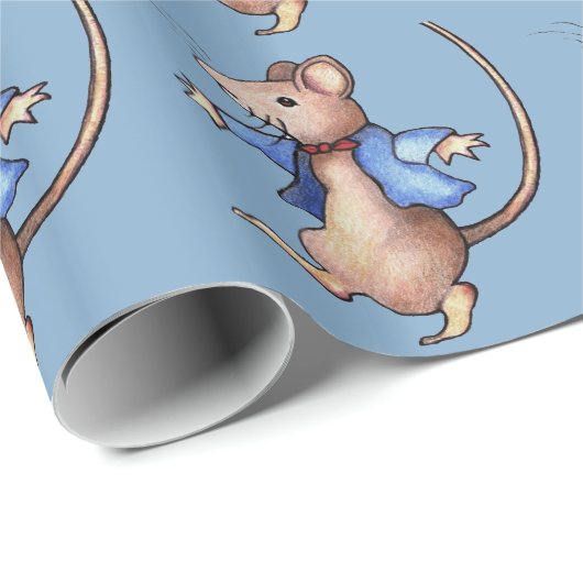 Dansende muis, mijn kunst, na Beatrix Potter Cadeaupapier (Rol Hoek)