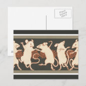 Dansende muizen briefkaart (Voorkant / Achterkant)