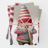 Dansende Musical-kerstgnomen Inpakpapier Vel (In situ)