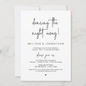 Dansende nacht weg, bruiloft Elopement Party in Kaart (Voorkant)