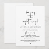 Dansende nacht weg, bruiloft Elopement Party in Kaart (Voorkant / Achterkant)