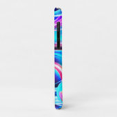 Dansende Neonlichten- blauw Case-Mate iPhone Case (Achterkant/links)