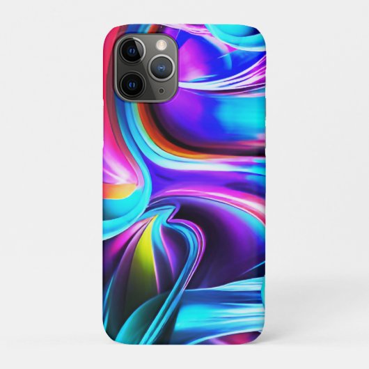 Dansende Neonlichten- blauw Case-Mate iPhone Case (Achterkant)