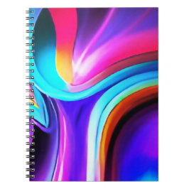 Dansende Neonlichten- blauw Notitieboek