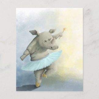 Dansende Neushoorn | Schattige Neushoorn Mollige Flyer