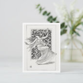 Dansende nimf Walter Crane Art Briefkaart (Staand voorkant)