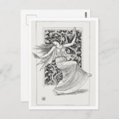 Dansende nimf Walter Crane Art Briefkaart (Voorkant / Achterkant)