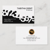 Dansende Nummers Border Wave Bookeping Visitekaartje (Voorkant / Achterkant)