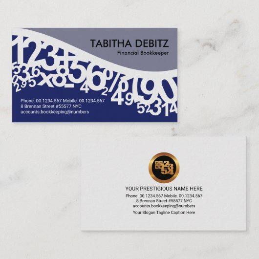 Dansende Nummers Wave-accounts Visitekaartje (Voorkant / Achterkant)
