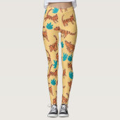 Dansende Oerwoud Tigers Leggings (Voorkant)