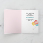 Dansende olifant met ballonnen Verjaardag Kaart (Binnen)