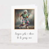 Dansende oude dame voor het ouder worden kaart (Voorkant)