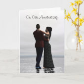 Dansende Paar Fine Art Jubileum Card Kaart (Gele Bloem)