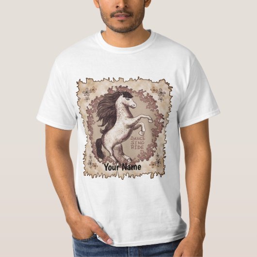 Dansende Paard T-Shirt (Voorkant)