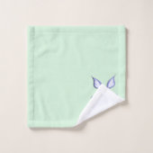Dansende Paarse paasbunny Mint Bad Handdoek (Wasdoekje)