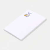 Dansende paarse paashaas lavendel post-it® notes (Schuin)