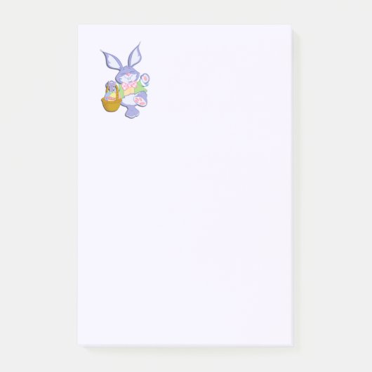 Dansende paarse paashaas lavendel post-it® notes (Voorkant)