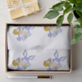 Dansende paarse paashaas lavendel tissuepapier (Geschenk)