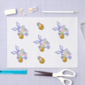 Dansende paarse paashaas lavendel tissuepapier (Craft)