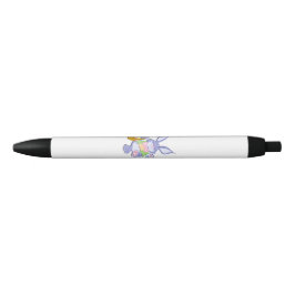 Dansende Paarse Paashaas Lavendel Zwarte Inkt Pen