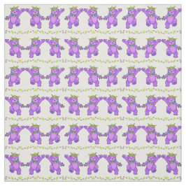 Dansende Paarse prinses Teddy Bears Stof