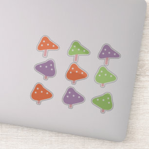 Dansende paddenstoelen Colorful Set Sticker