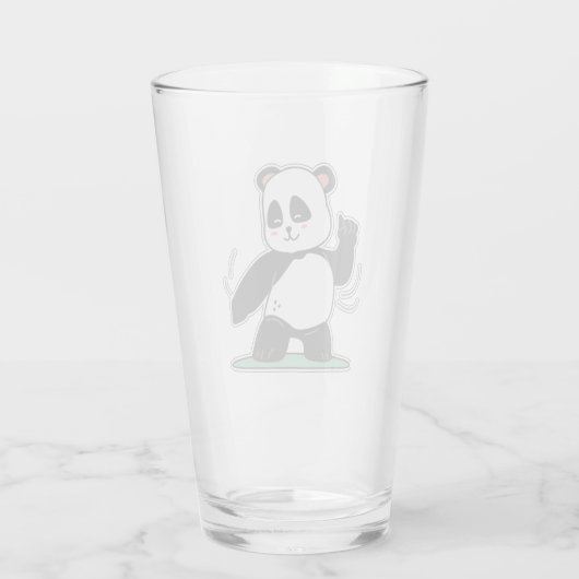 Dansende panda front glas (Achterkant)