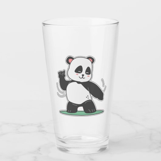 Dansende panda front glas (Voorkant)