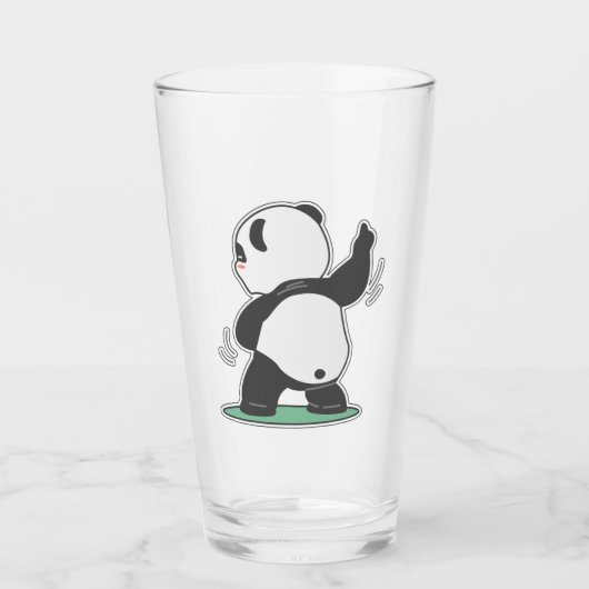 Dansende panda terug glas (Voorkant)