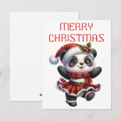 Dansende Pandawelpen - Kerstkaart (Voorkant / Achterkant)