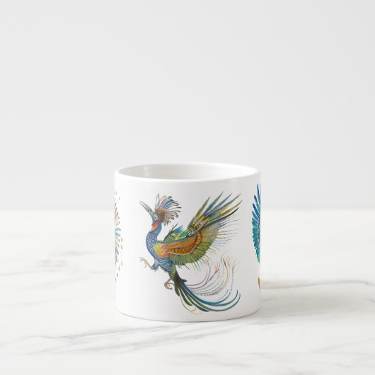 Dansende paradijsvogels espresso kop (Voorkant)