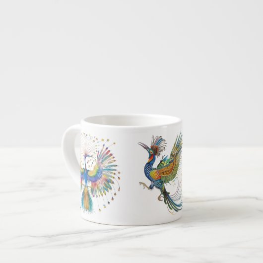 Dansende paradijsvogels espresso kop (Links)
