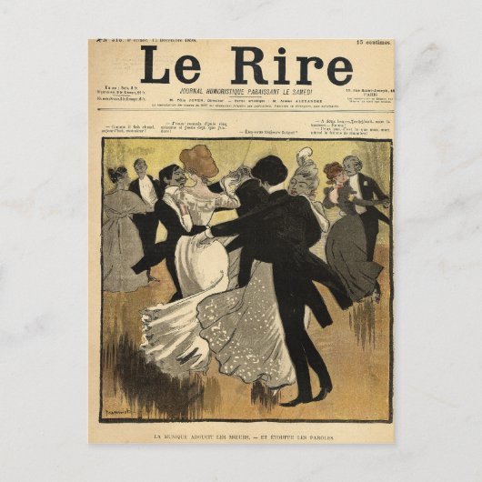 Dansende paren briefkaart (Voorkant)