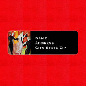 Dansende paren uit 1920 etiket