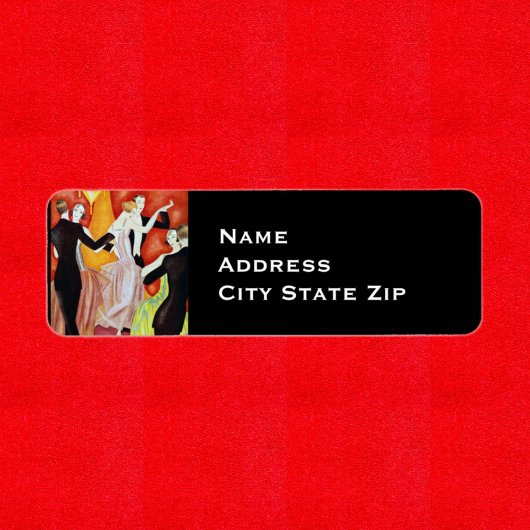 Dansende paren uit 1920 etiket