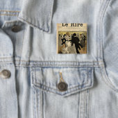 Dansende paren vierkante button 5,1 cm (In situ)