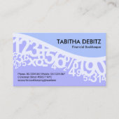 Dansende pasta-nummers golf visitekaartje (Voorkant)