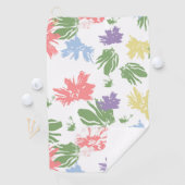 Dansende Pastel Bloemen Golfhanddoek (Insitu)
