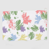 Dansende Pastel Bloemen Golfhanddoek (Horizontaal)