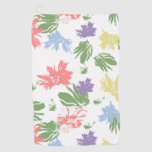 Dansende Pastel Bloemen Golfhanddoek (Voorkant)