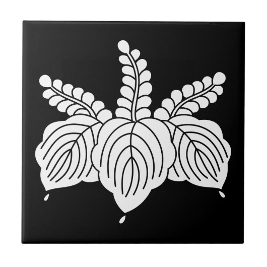 Dansende paulownia tegeltje (Voorkant)