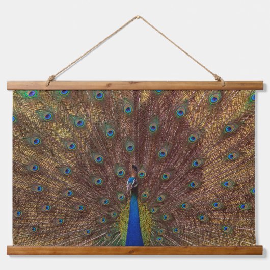 Dansende Pauw (Landschap) Hangend Wandkleed (Voorkant)