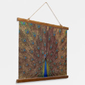Dansende Pauw (Landschap) Hangend Wandkleed (Gebogen)