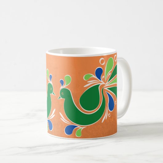 Dansende Pauw Mok (Voorkant rechts)